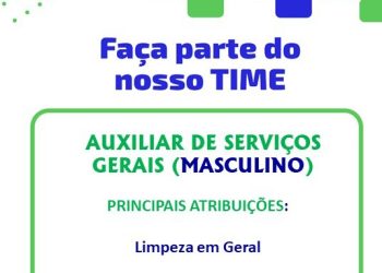 Auxiliar de Serviços Gerais (Masculino) no CIESA – Vaga em Manaus com Envio por E-mail
