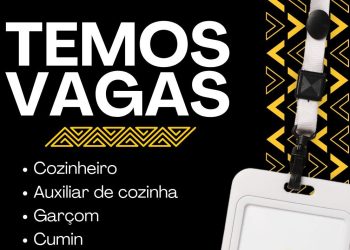 TEMOS VAGAS NA CACIQUE PEIXARIA: Oportunidades para Cozinheiro, Auxiliar de Cozinha, Garçom, Cumin, Peixeiro e Captador de Clientes