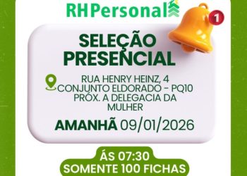 Seleção Presencial em Manaus: RH Personal oferece vaga de Operador de Produção com salário de R$ 2.015,45