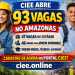 CIEE abre 93 vagas de estágio e aprendizagem no Amazonas: veja como garantir sua oportunidade