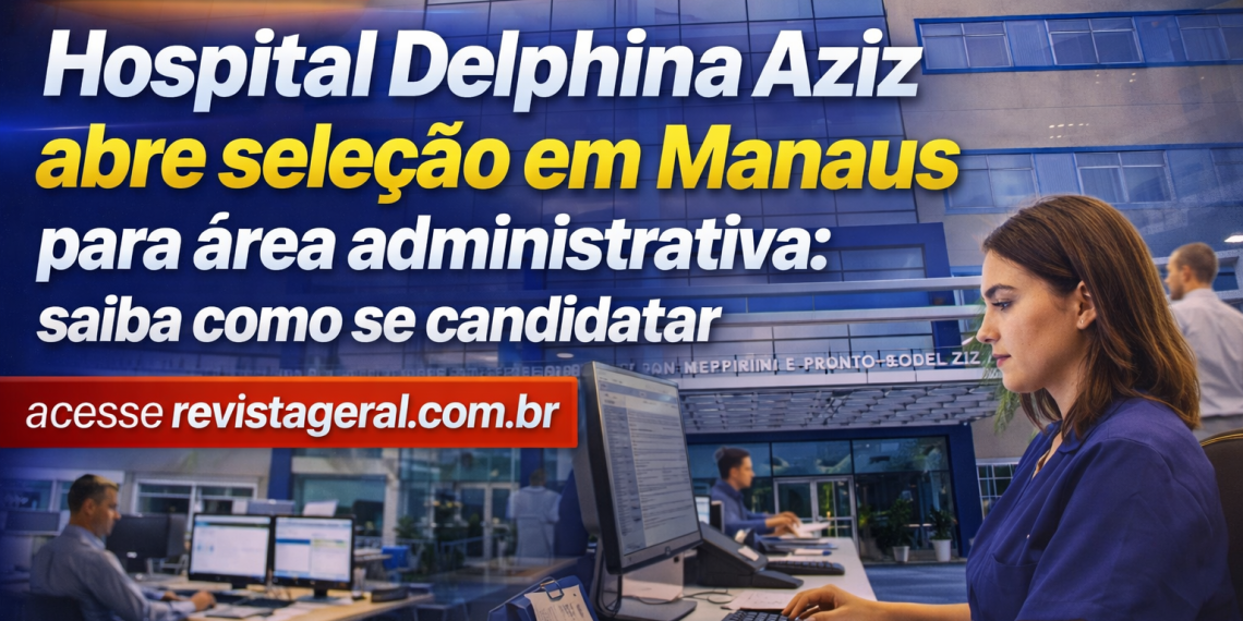 Hospital Delphina Aziz abre seleção em Manaus para área administrativa: saiba como se candidatar