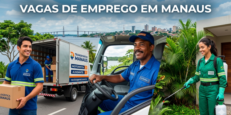 Vagas de Emprego em Manaus: Ajudante de Caminhão, Motorista e Controlador de Pragas
