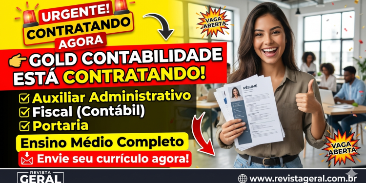 Vaga de Emprego em Manaus: Gold Contabilidade Abre Oportunidades para Nível Médio – Veja Como Enviar seu Currículo!