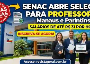 Senac abre seleção para professores em Manaus e Parintins; veja salários e inscrição