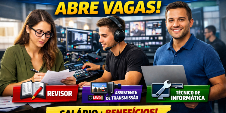 Empresa de tecnologia abre vagas para revisor, transmissão e TI (Inscreva-se)