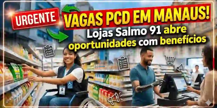 Lojas Salmo 91 abre vagas para PCD em Manaus com benefícios; veja como enviar currículo
