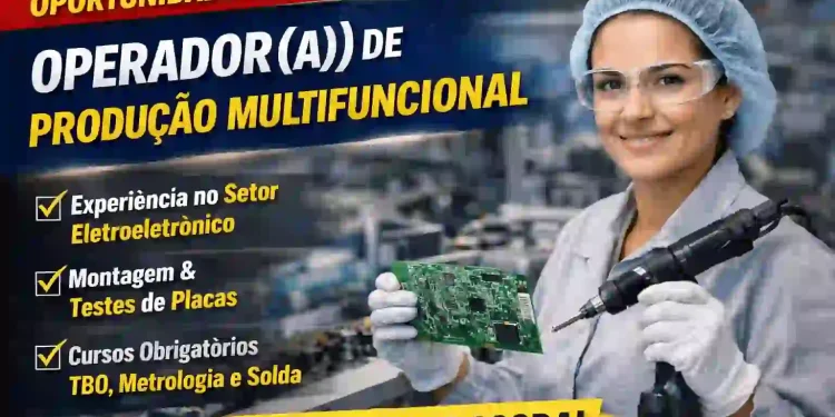 Operador de Produção em Manaus: empresa abre vaga no setor eletroeletrônico