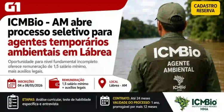 ICMBio abre processo seletivo em Lábrea para agente ambiental