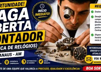 Vaga para Montador de Relógios em Manaus | Envie seu currículo