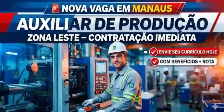 Auxiliar de Produção em Manaus (Zona Leste) – Vaga com Benefícios + Como se Candidatar