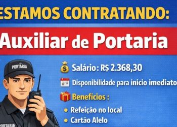 Auxiliar de Portaria em Manaus: vaga com salário de R$ 2.368 e início imediato