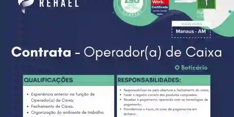 Vaga para Operador(a) de Caixa no O Boticário em Manaus: Veja Como Enviar seu Currículo
