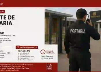 Vaga de Agente de Portaria em Manaus 2026: Salário R$ 1.681 + Benefícios | MG Gold