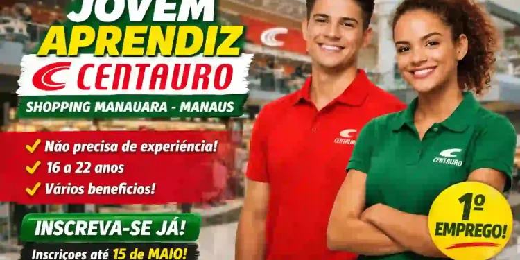 Jovem Aprendiz Centauro Manaus: Vaga no Shopping Manauara