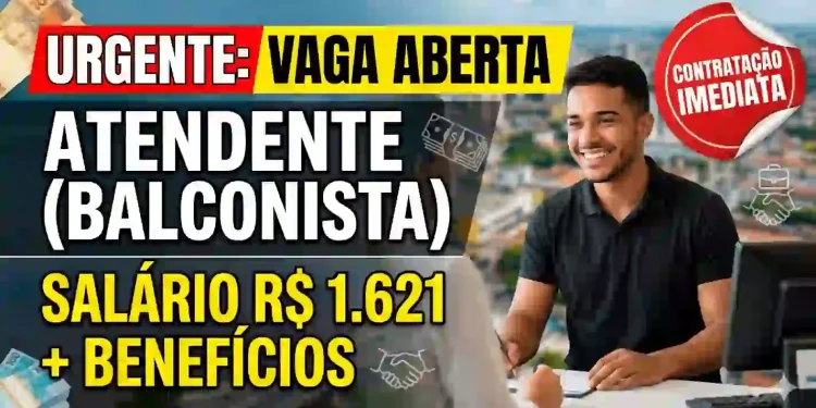 Vaga para Atendente em Manaus (Monte das Oliveiras) – Salário R$ 1.621 + Benefícios