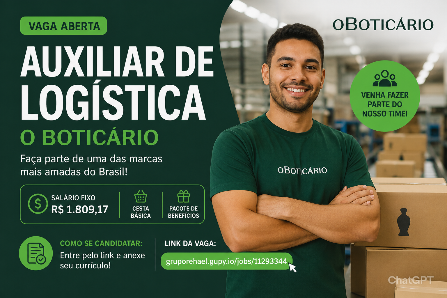 Auxiliar de Logística – O Boticário abre vaga com salário de R$ 1.809 em Manaus