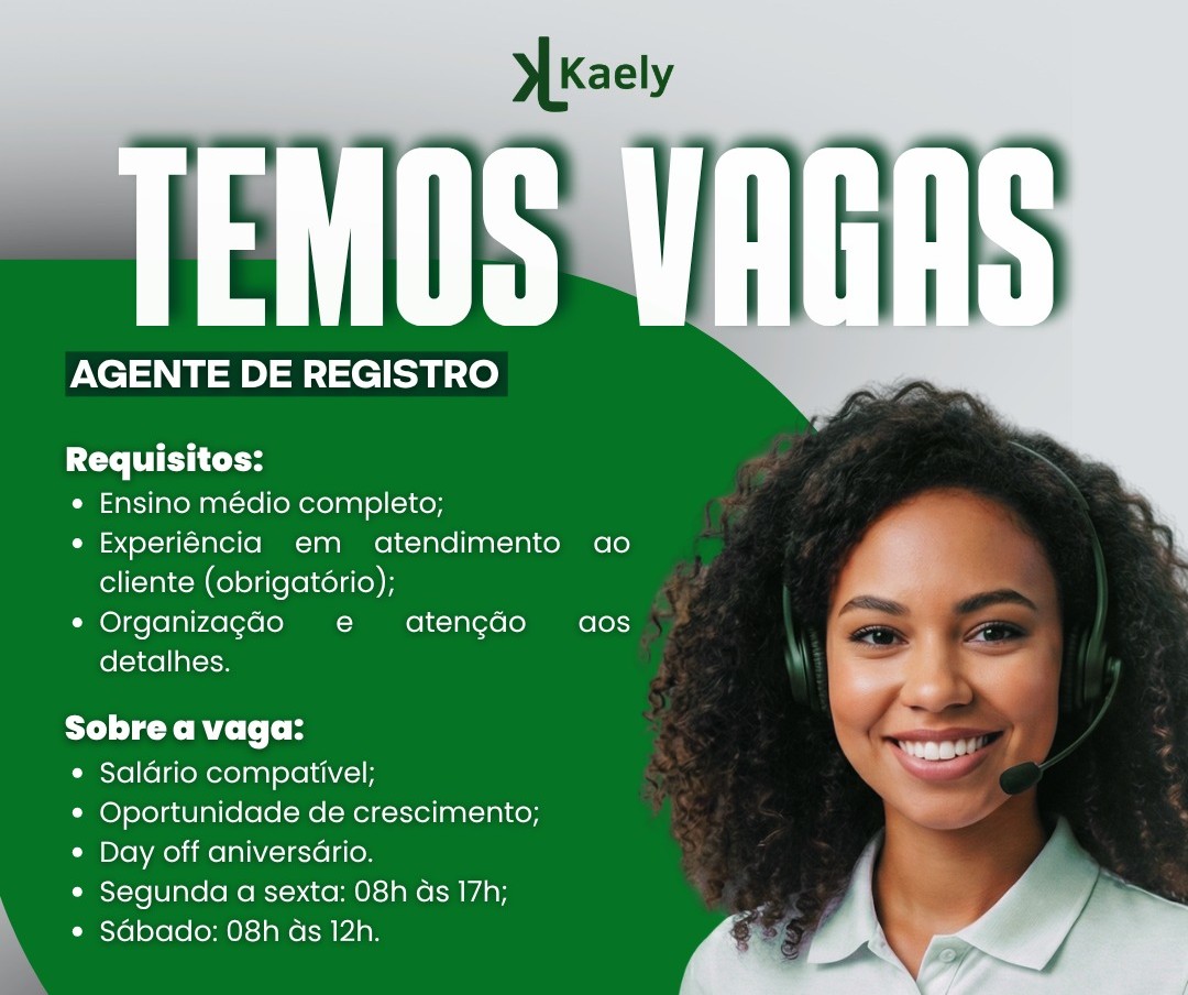 Vaga para Agente de Registro em Manaus na Kaely Certificadora Digital