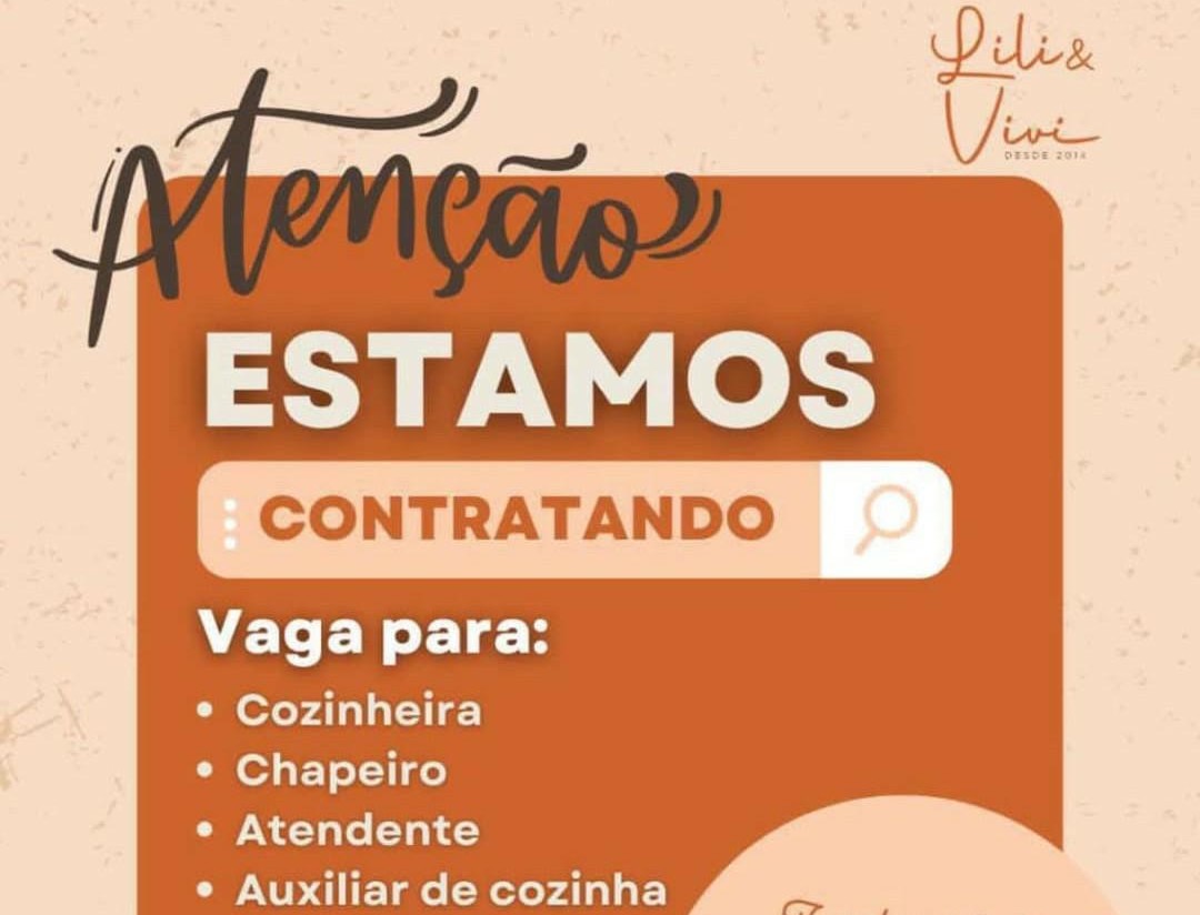 Lili e Vivi abre vagas de emprego em Manaus para área de alimentação