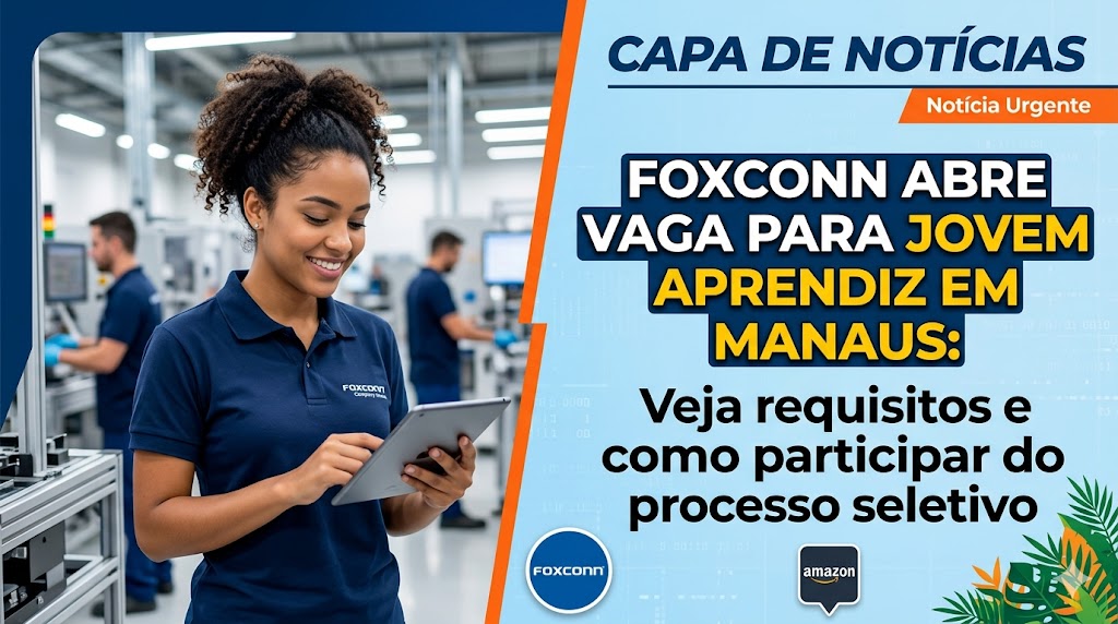 Foxconn abre vaga para Jovem Aprendiz em Manaus; veja como se candidatar