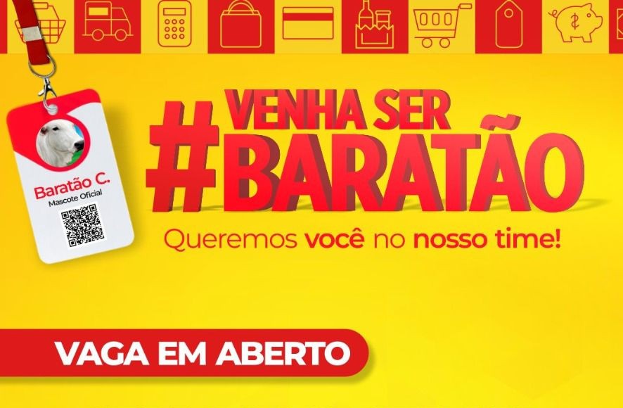 🚨 NOVAS VAGAS EM MANAUS! O Baratão da Carne está contratando para várias funções com benefícios e oportunidade para candidatos com ou sem experiência. Confira como enviar seu currículo pelo WhatsApp!