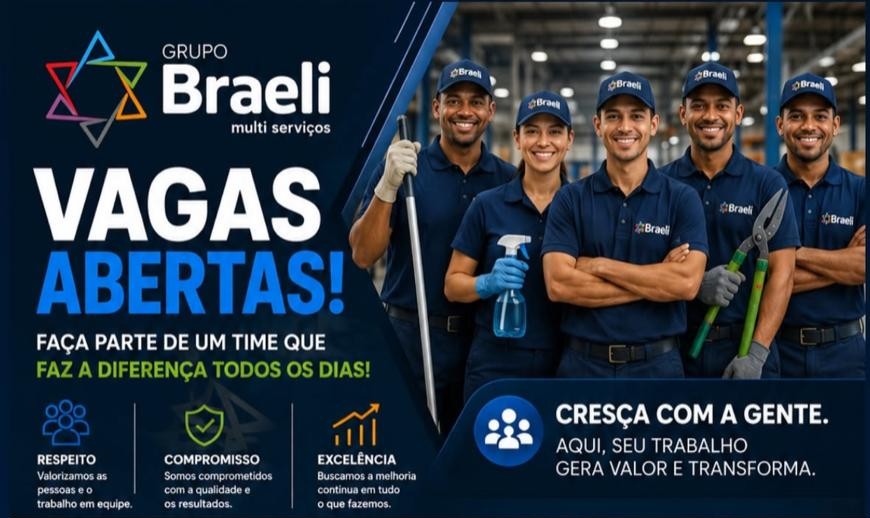 Grupo Braeli Abre Vagas em Manaus: Oportunidades para Áreas Administrativas, Operacionais e Facilities