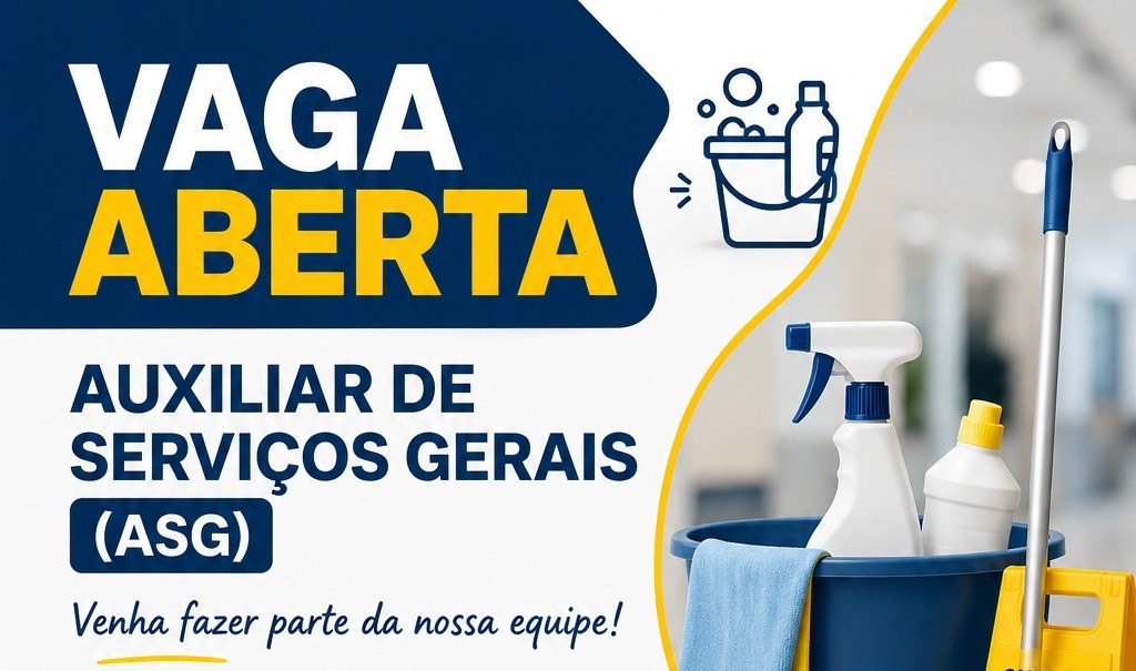 Vaga para Auxiliar de Serviços Gerais em Manaus (ASG)