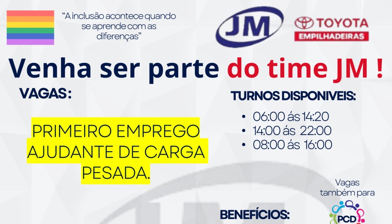 Toyota Empilhadeiras Abre Vagas em Manaus para Primeiro Emprego e Operador de Empilhadeira