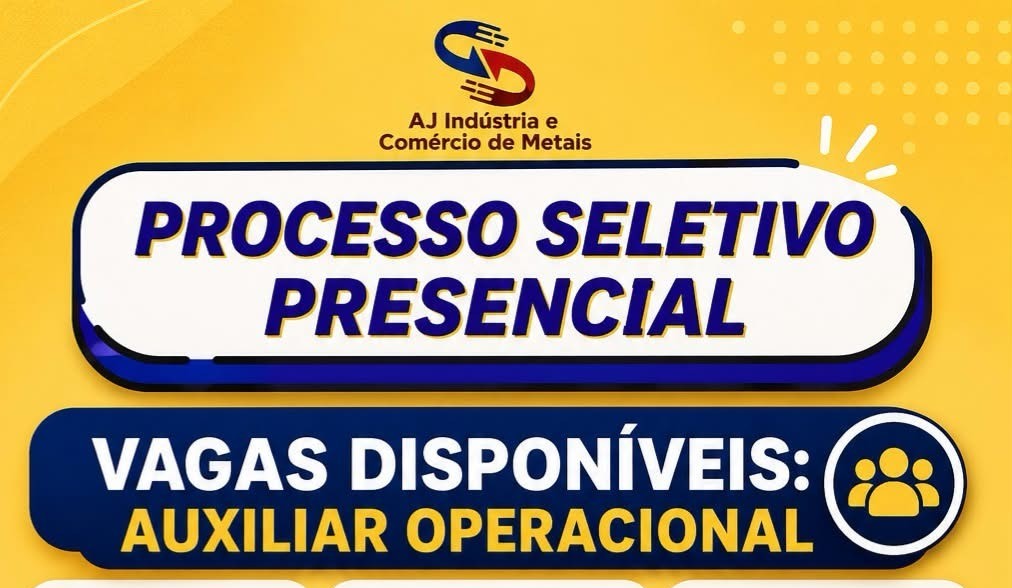 AJ Metais Realiza Processo Seletivo Presencial para Auxiliar Operacional em Manaus
