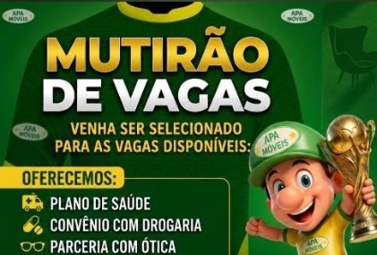 APA Móveis realiza mutirão de vagas em Manaus com oportunidades para vendedor, gerente, logística, SAC e mais. Saiba como participar.