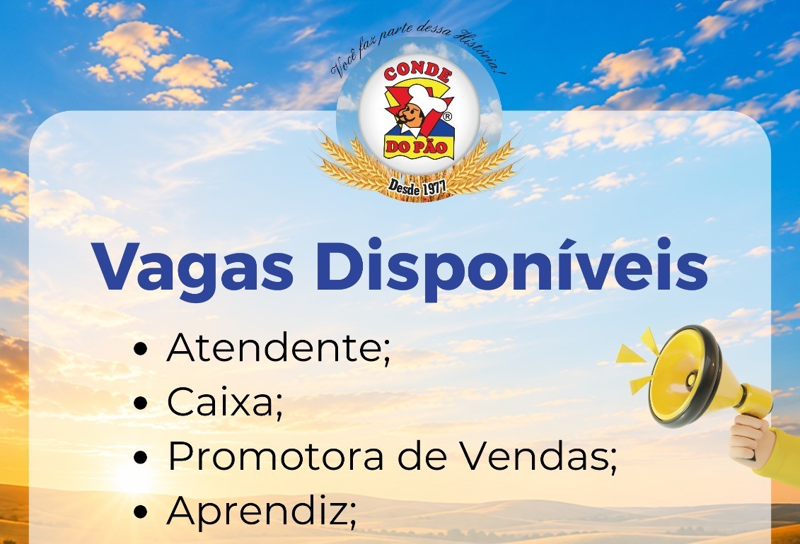 🔥 Conde do Pão abre vagas em Manaus: Veja todas as oportunidades e como se candidatar