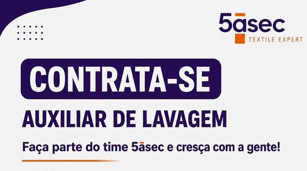 5asec abre vaga para Auxiliar de Lavagem em Manaus: envie seu currículo agora