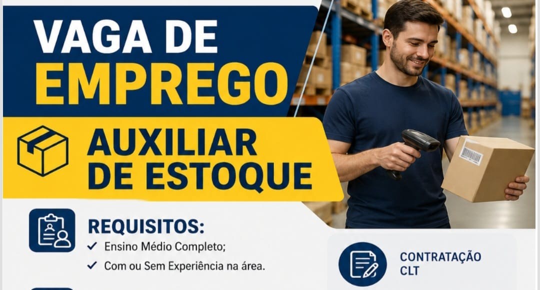 Empresa abre vaga para Auxiliar de Estoque em Manaus com salário de R$ 1.653,00; veja como se candidatar