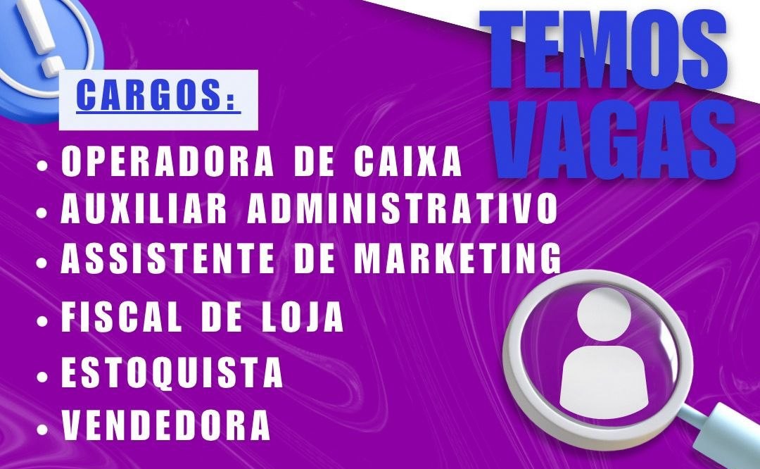 Empresas abre vagas para Operadora de Caixa, Auxiliar Administrativo e outras funções em Manaus