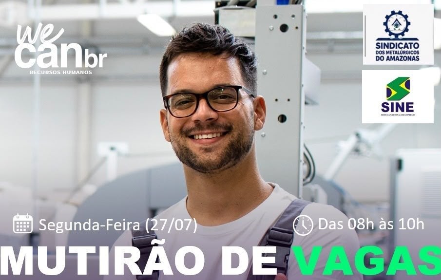 Mutirão de Vagas para Operador de Produção em Manaus aceita candidatos para 1º emprego