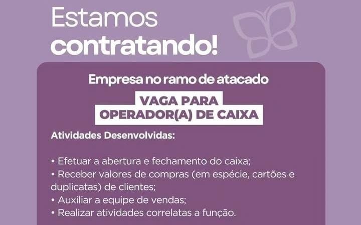 Operador(a) de Caixa em Manaus: Vaga com Benefícios