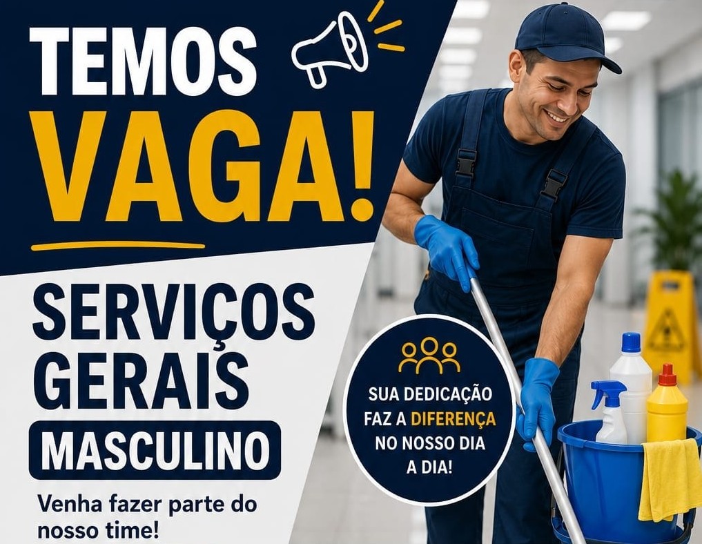 Serviços Gerais Masculino em Manaus: Empresa Abre Vaga com Vale-Transporte, Cesta Básica e Alimentação