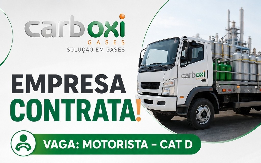 Motorista Categoria D: Carboxi Gases abre vaga de emprego para profissionais com MOPP atualizado