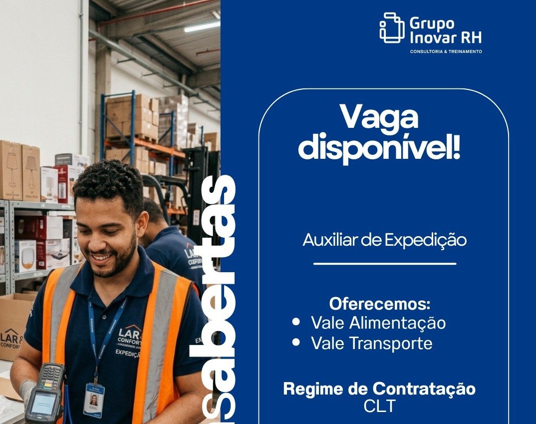 Auxiliar de Expedição em Manaus: salário de R$ 1.800 + benefícios