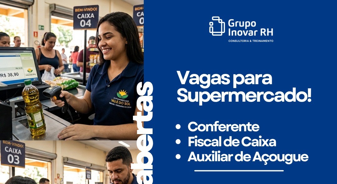 Supermercado abre vagas em Manaus para 3 funções com contratação CLT e benefícios