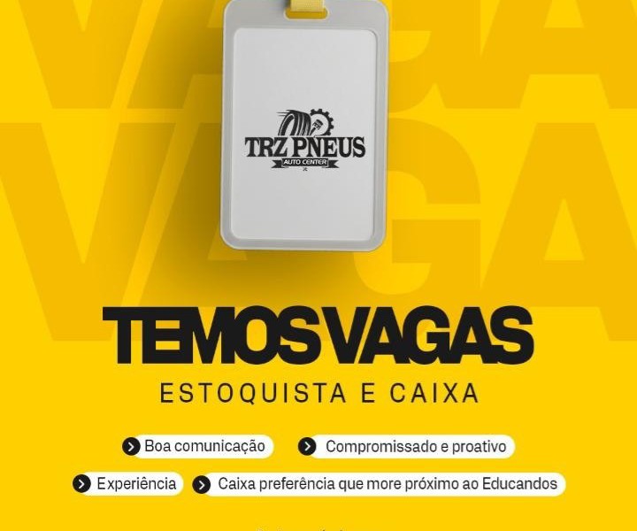 TRZ Pneus abre vagas para Estoquista e Caixa em Manaus; veja como enviar currículo