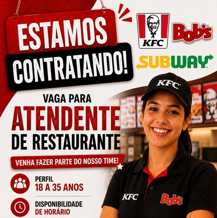 Vaga de Atendente de Restaurante em Manaus: Ensino Médio e Contratação