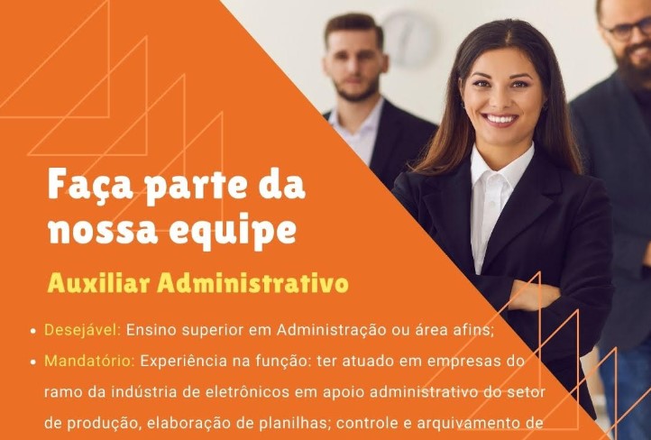 Indústria abre vaga para Auxiliar Administrativo com Excel Avançado