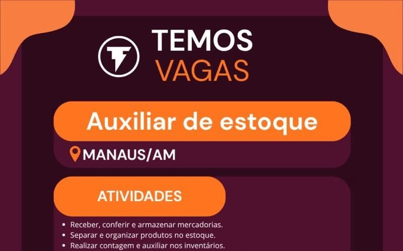 Transbyshop abre vaga para Auxiliar de Estoque em Manaus