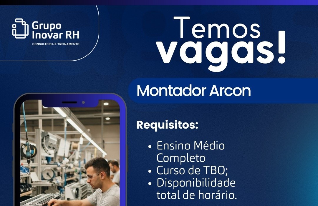 Vaga Montador Arcon em Manaus: Salário de R$ 1.951